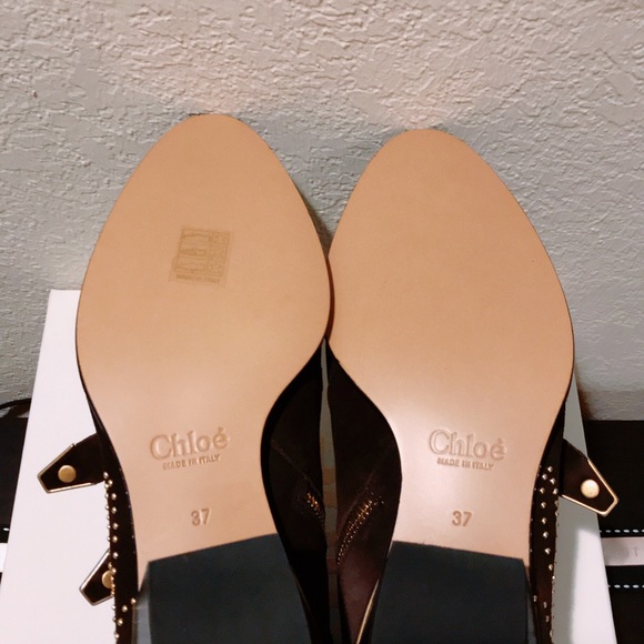 Chloe Susanna shearling studded suede ankle boots - Picture 8 of 8